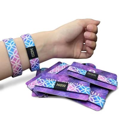 Nfc Wristband Unique Qr Code Rfid Woven Cloth Fabric Wristband For Events